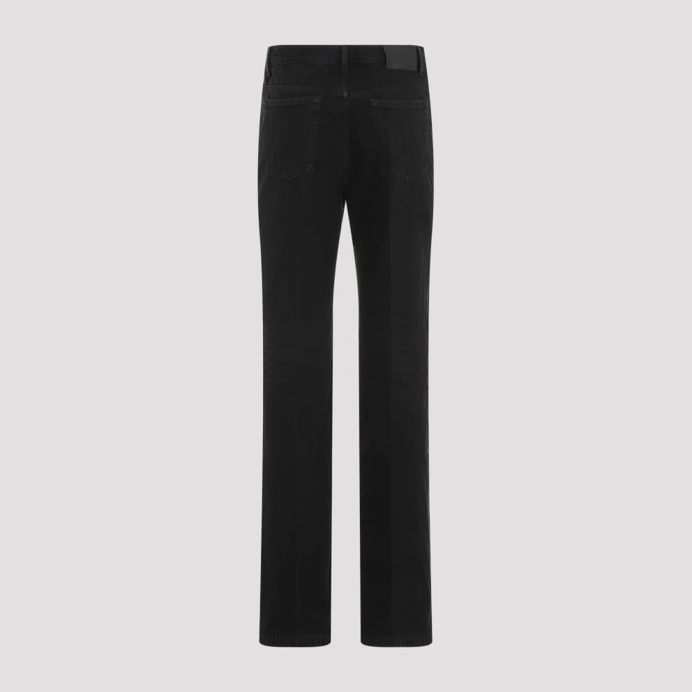 Saint Laurent Carbon Black Straight Jeans Black Dames