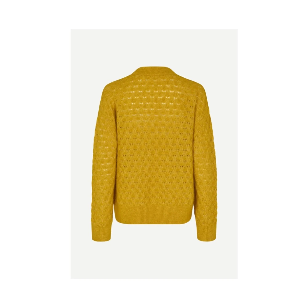 Samsøe Lange Satijnen Rok met Elastische Taille Yellow Dames