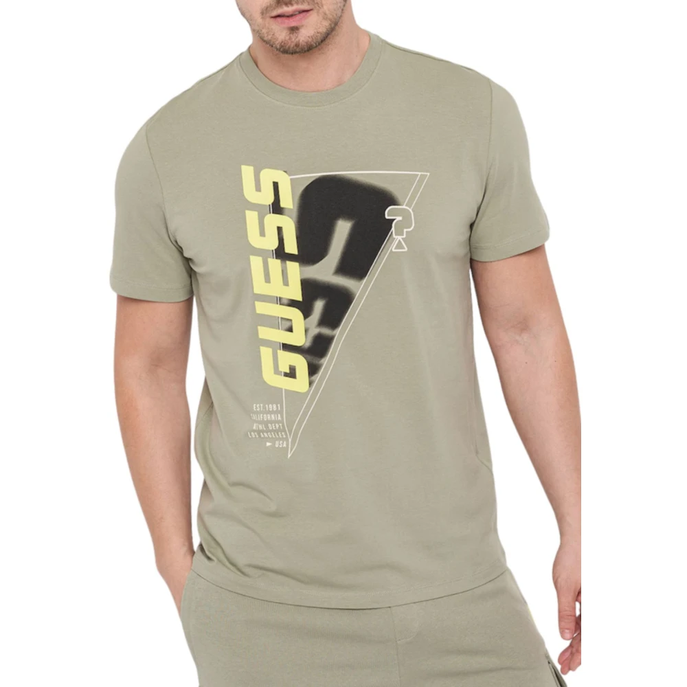 Guess Korte Mouw T-shirt Green Heren