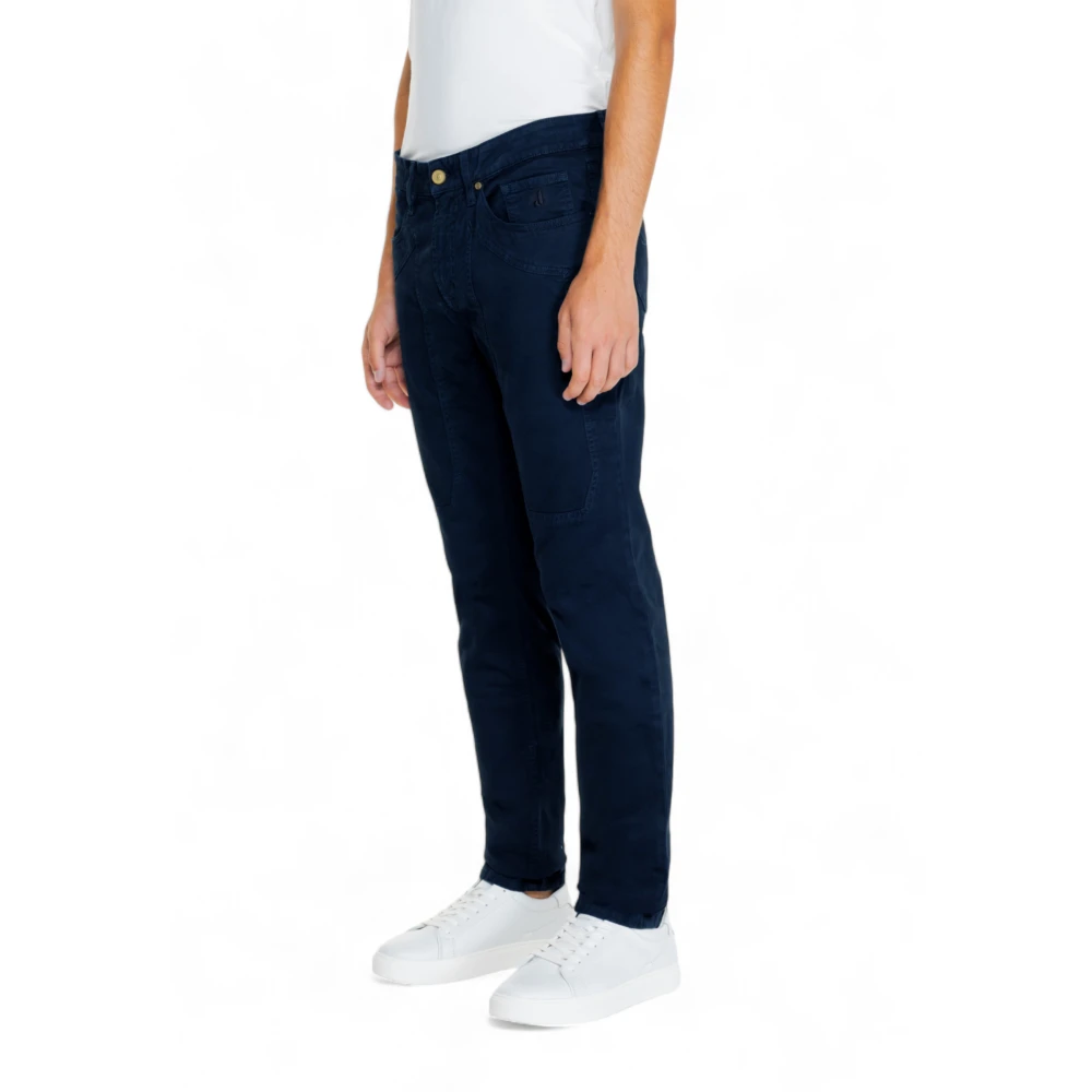 Jeckerson Blauwe Rits Knoop Broek Herfst Winter Blue Heren