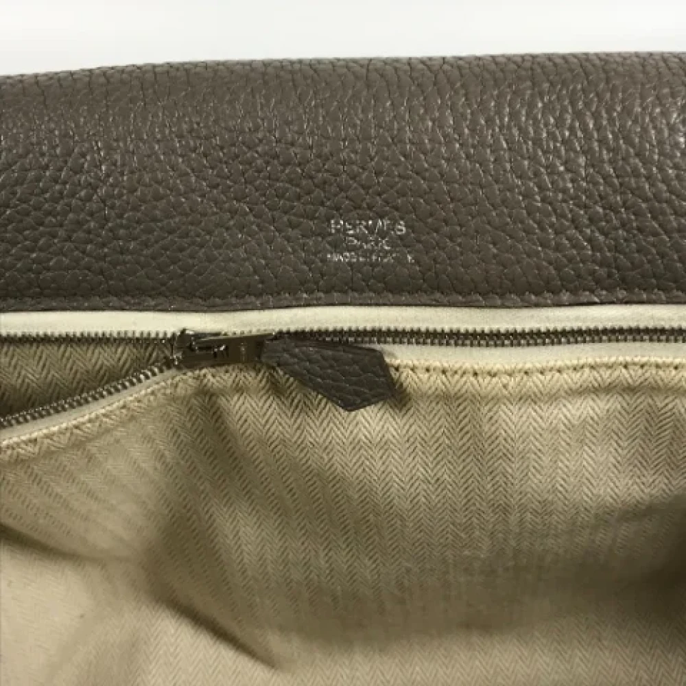 Hermès Vintage Pre-owned Leather shoulder-bags Gray Heren