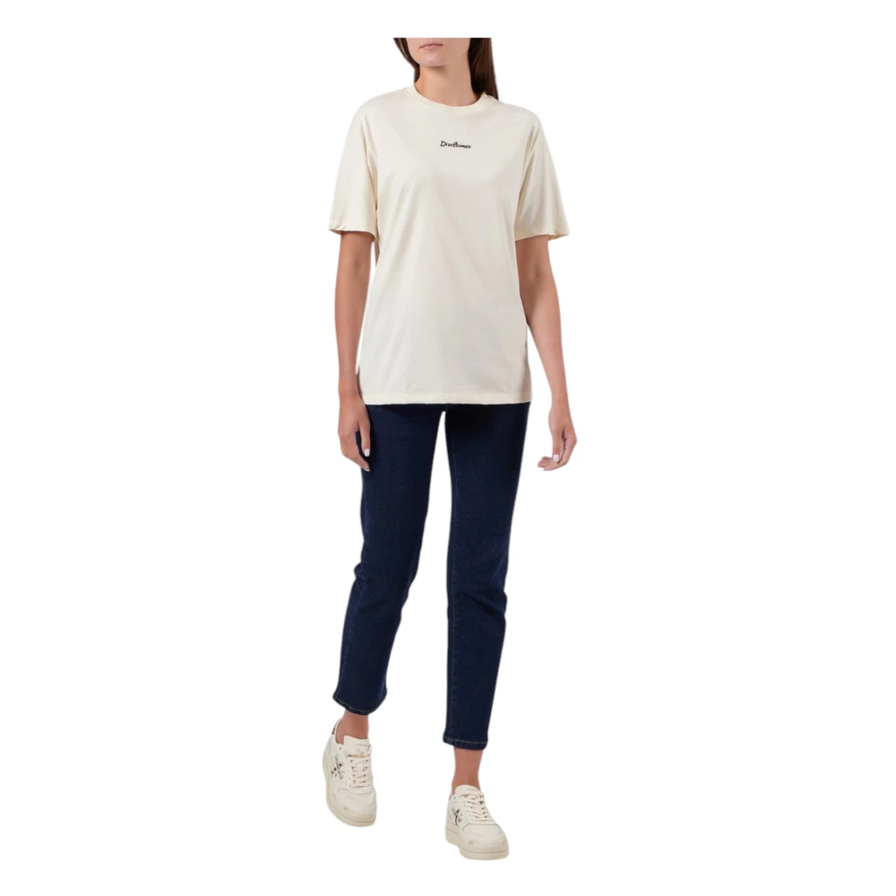 Disclaimer Katoenen Dames T-shirt White Dames