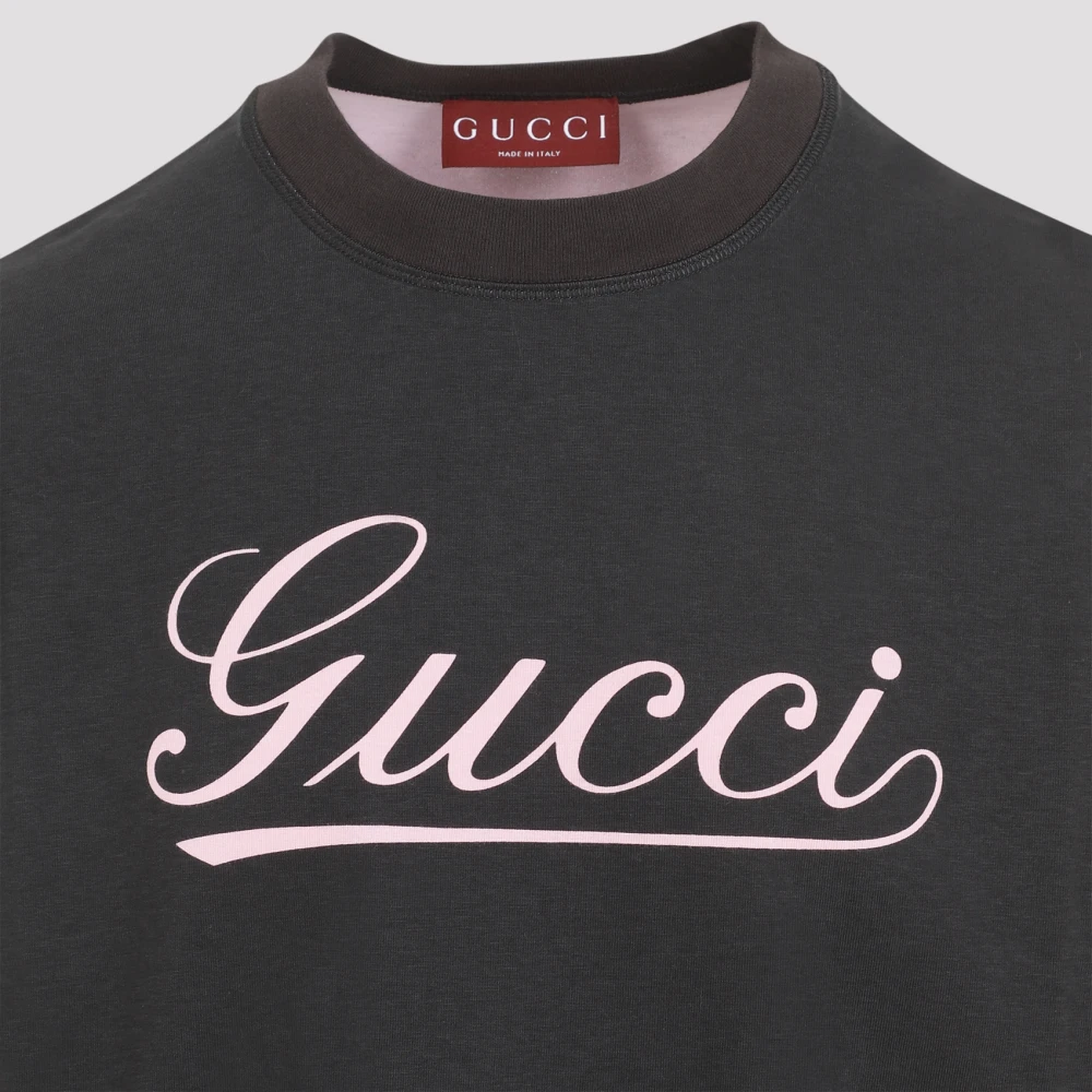 Gucci Multicolor T-shirt voor mannen Gray Heren