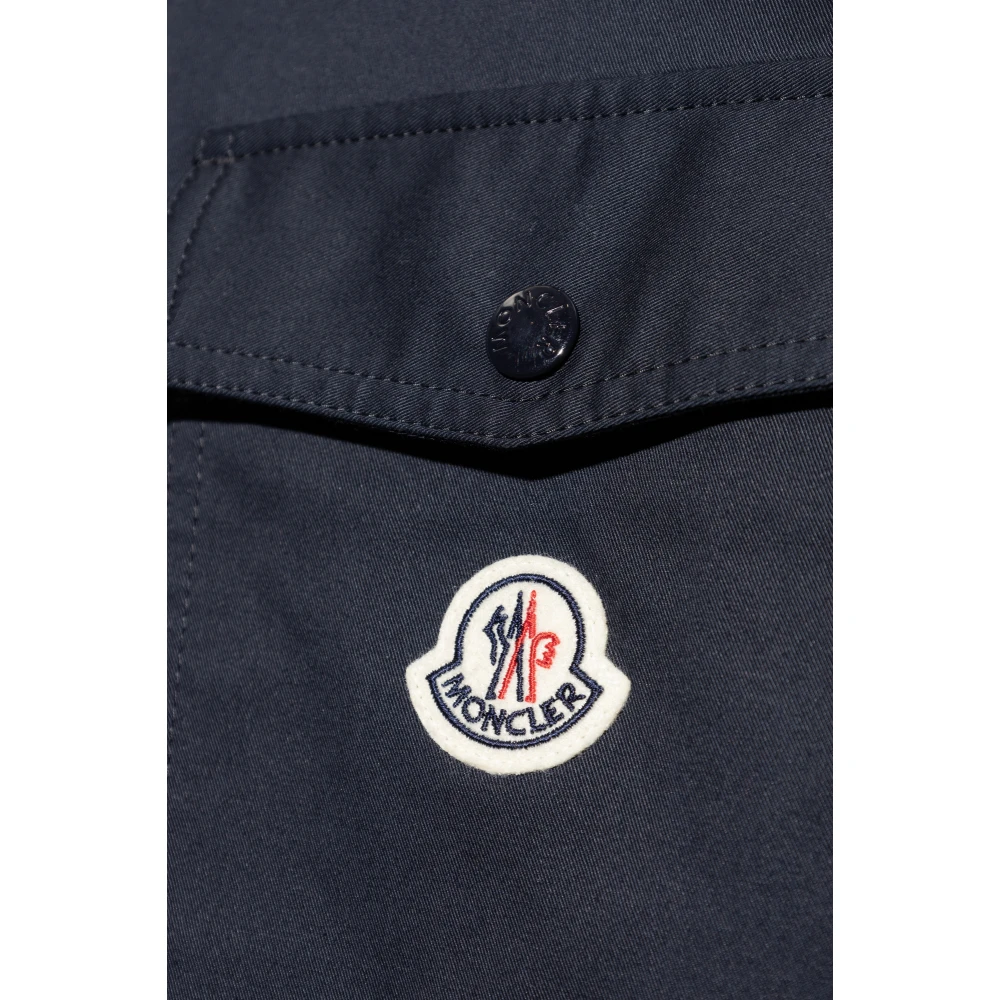 Moncler Jas met Ciamicia logo Blue Heren