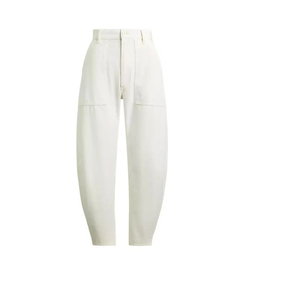 Polo Ralph Lauren Donna Bianco Pantaloni, L, New,