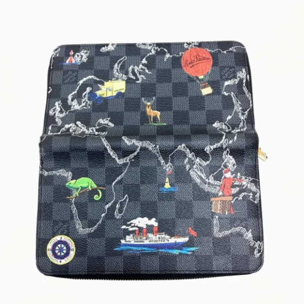 Louis Vuitton Vintage Pre-owned Fabric wallets Black Heren