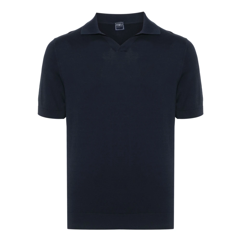 Fedeli Blue Polo Shirts, Male, 3XL, T-Shirts And Polos