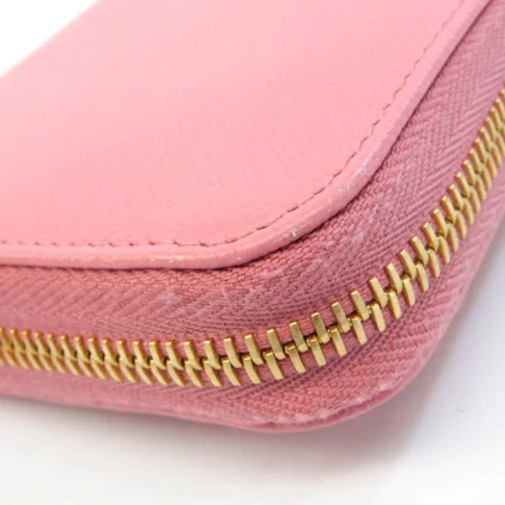 Prada Vintage Pre-owned Fabric wallets Pink Dames