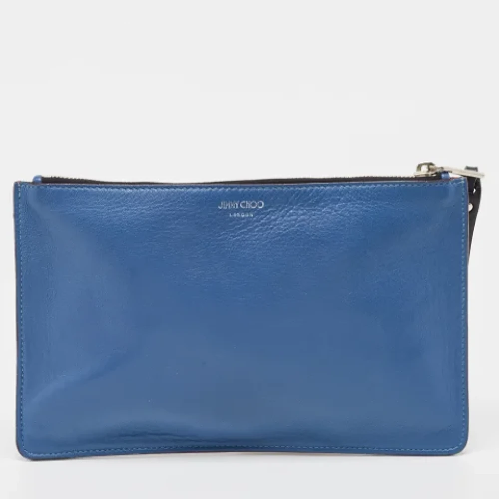 Jimmy Choo Pre-owned Leather clutches Blue Dames