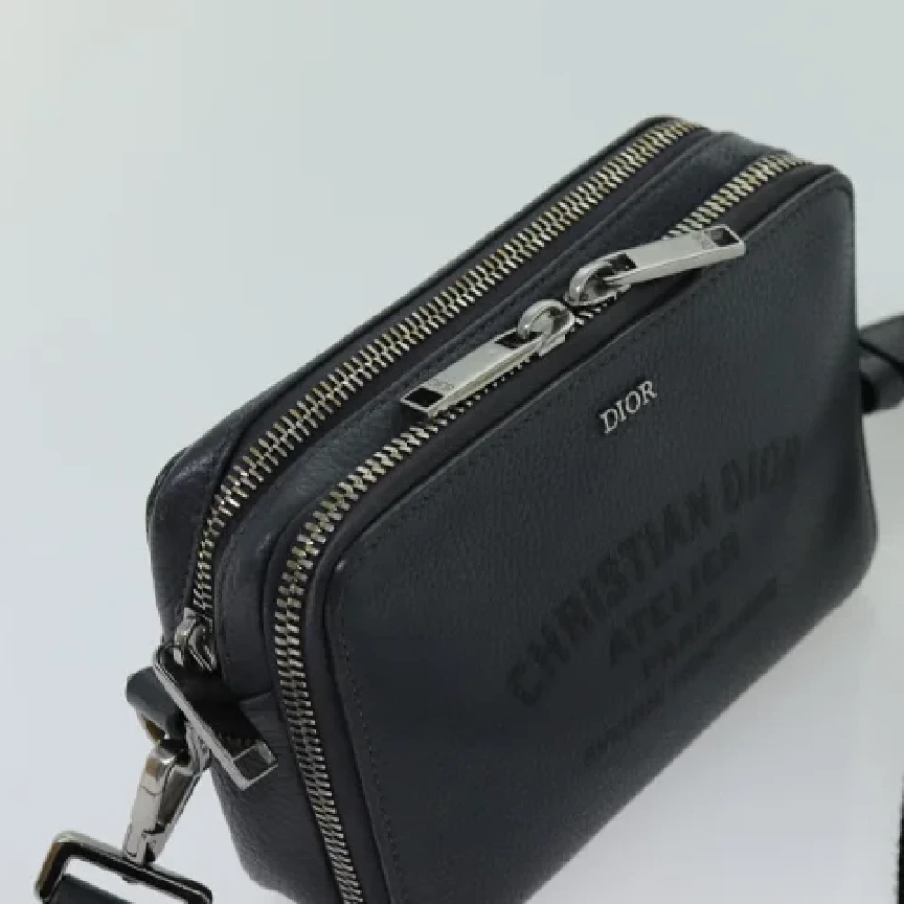Dior Vintage Pre-owned Leather dior-bags Gray Dames