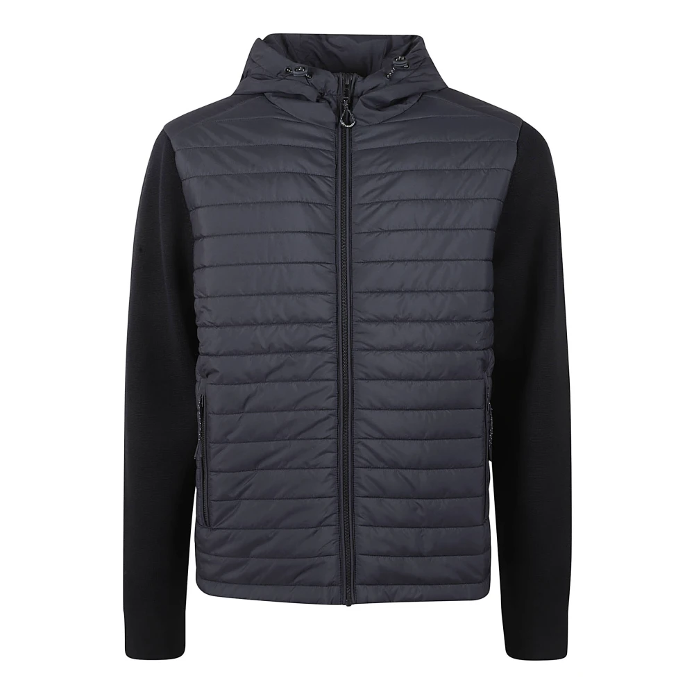 Belstaff Gebreid jack met nylon voorkant Black Heren