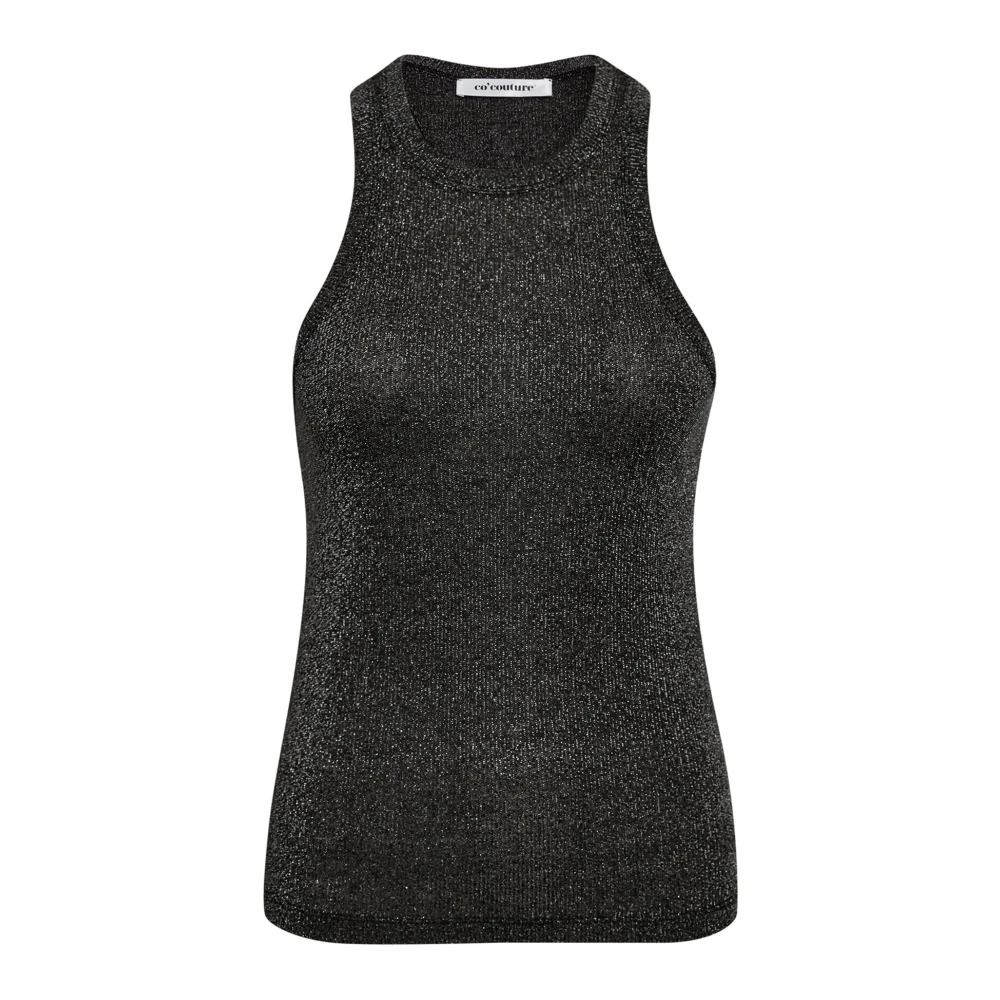 Co'Couture Glitter Tank Top 96-Black Dames