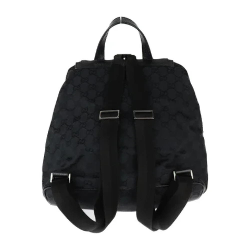 Gucci Vintage Pre-owned Leather backpacks Black Dames