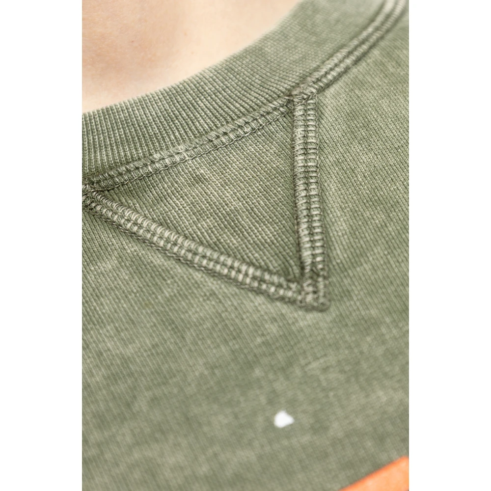 Dsquared2 Sweatshirt met vintage effect Green Heren