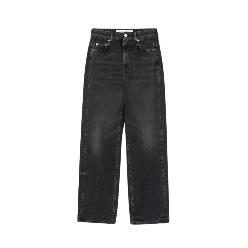 Séfr Zwarte Wide Cut Jeans Black Heren