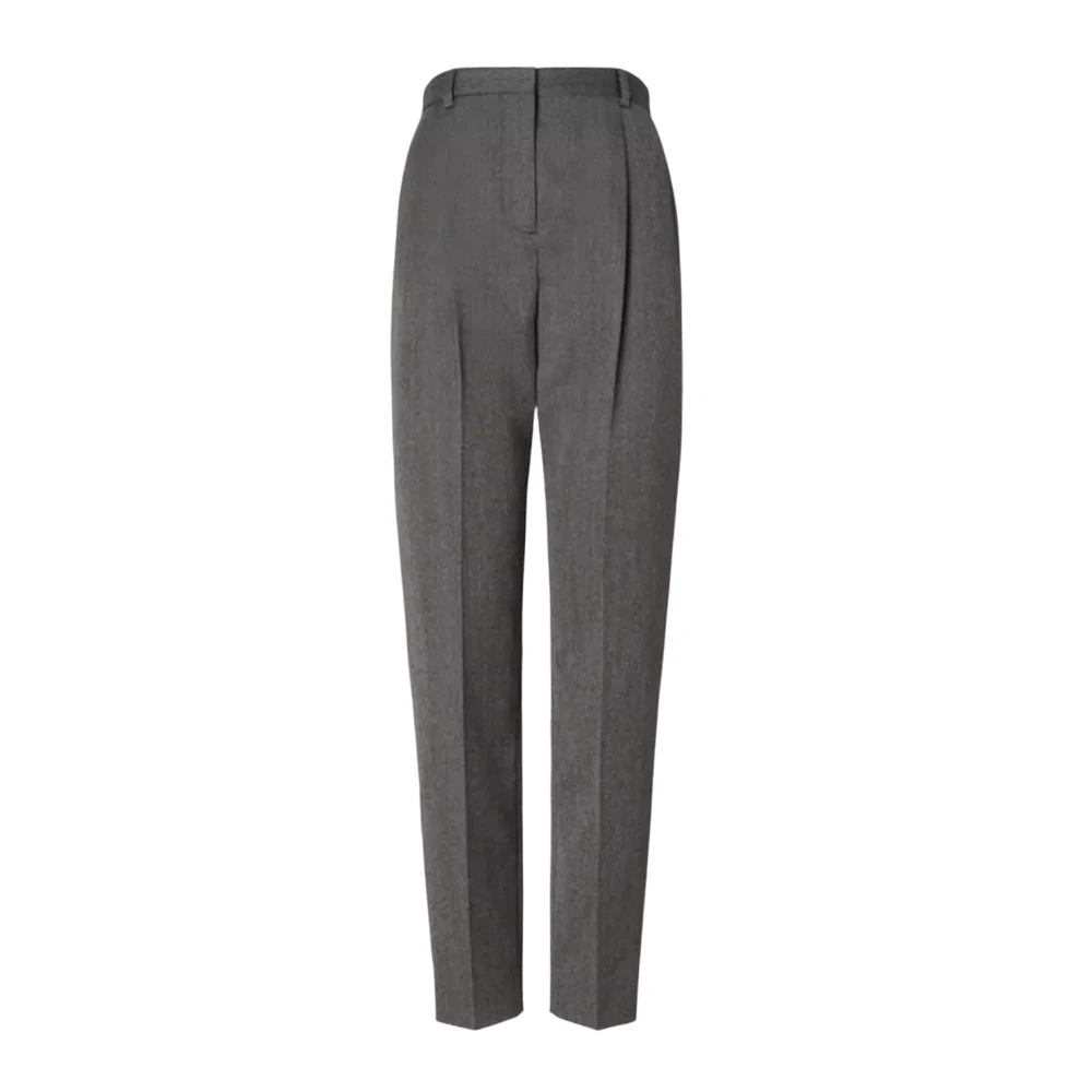 TORY BURCH Grijze wollen hoge taille broek Gray Dames