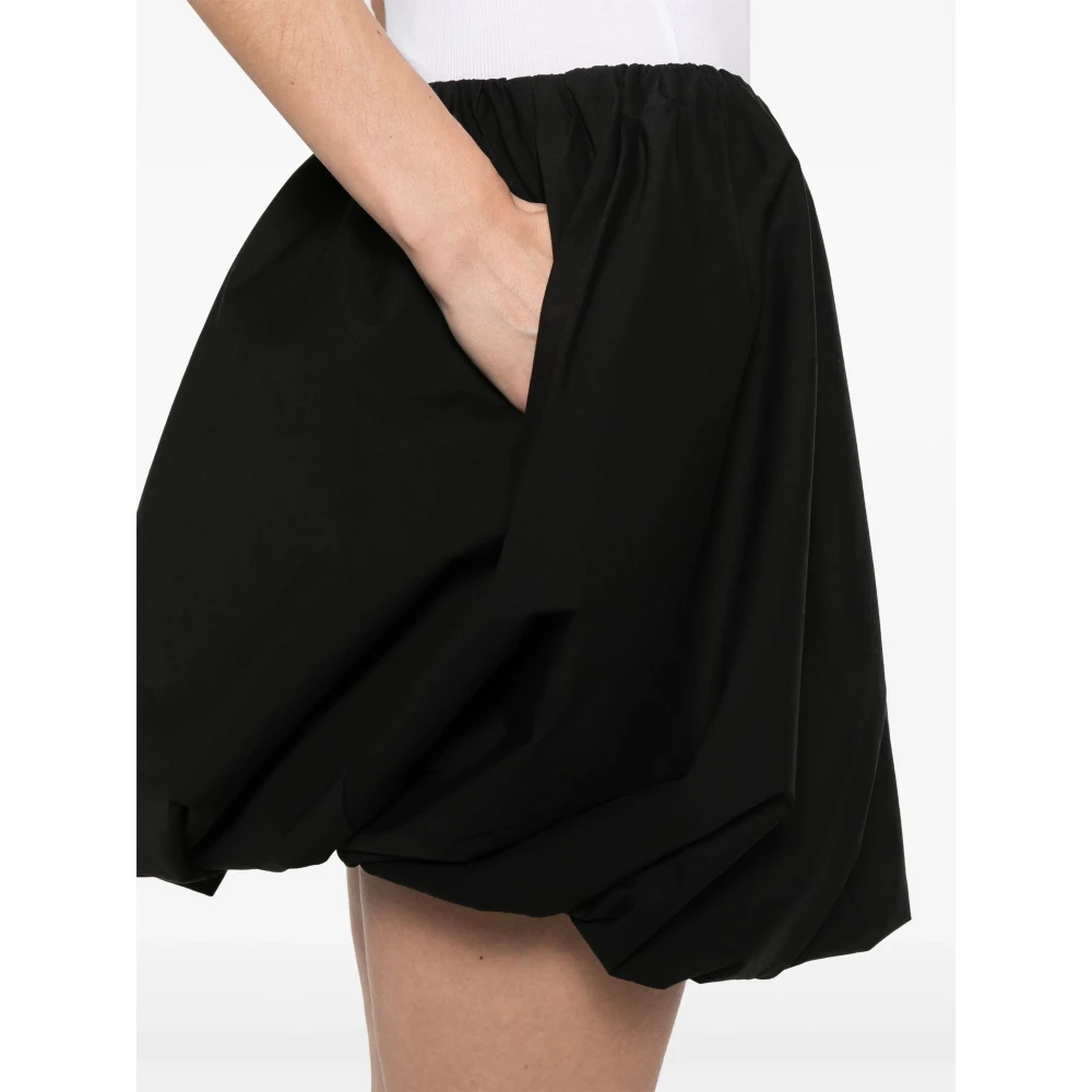 Rotate Birger Christensen Ballon Rok Zwart Elastische Taille Black Dames