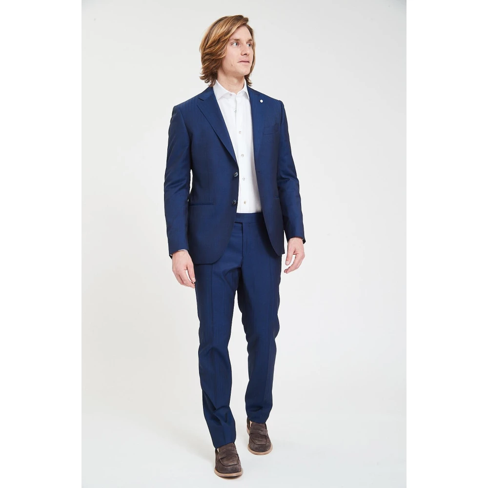 Luigi Bianchi Mantova Elegante Jurk Blue Heren