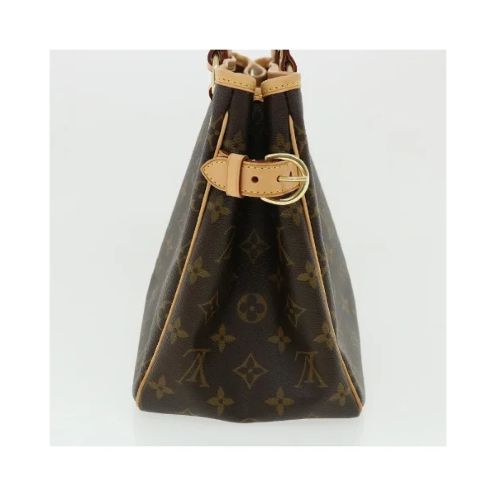 Louis Vuitton Vintage Tweedehands Brunt Lerret Louis Vuitton Batignolles Schoudertas Brown Dames
