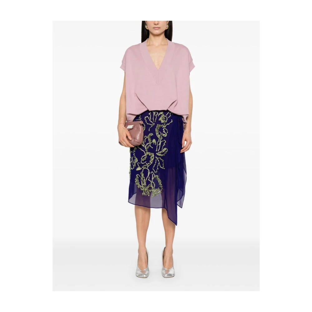 Dries Van Noten Stijlvolle Rokken Collectie Purple Dames