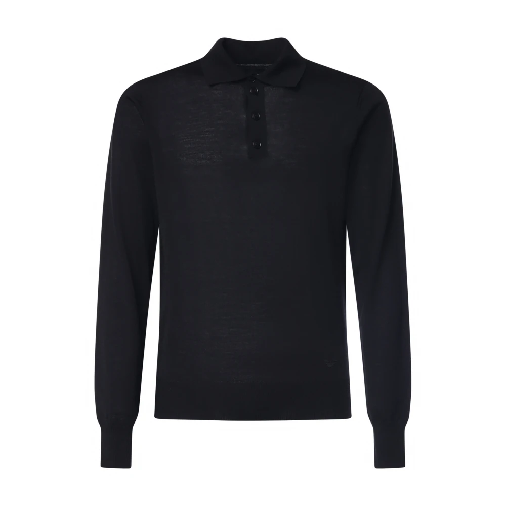 Emporio Armani Uomo Nero Polo In Lana - Immagine 2