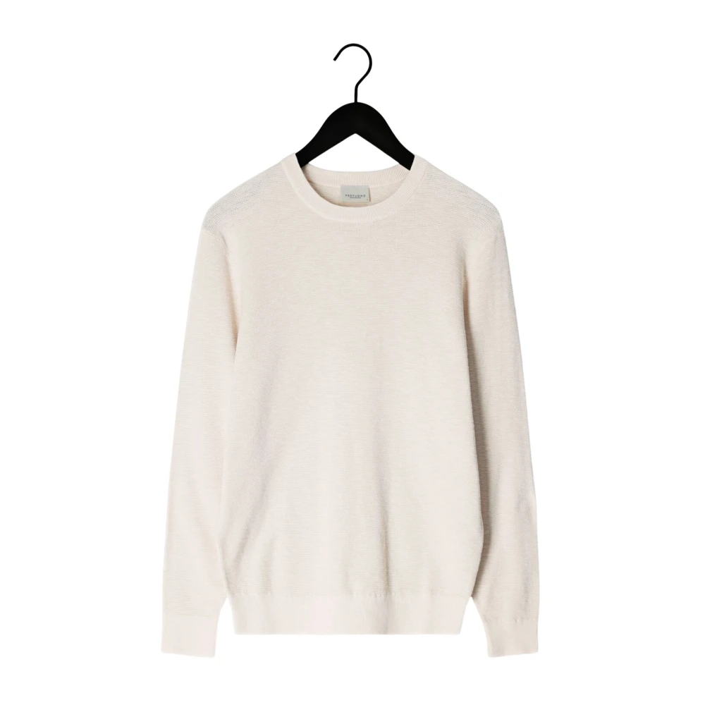 Profuomo - Cremefarbener Rundhalspullover Cremeweiß - Gr. - Xxl - Bild 5