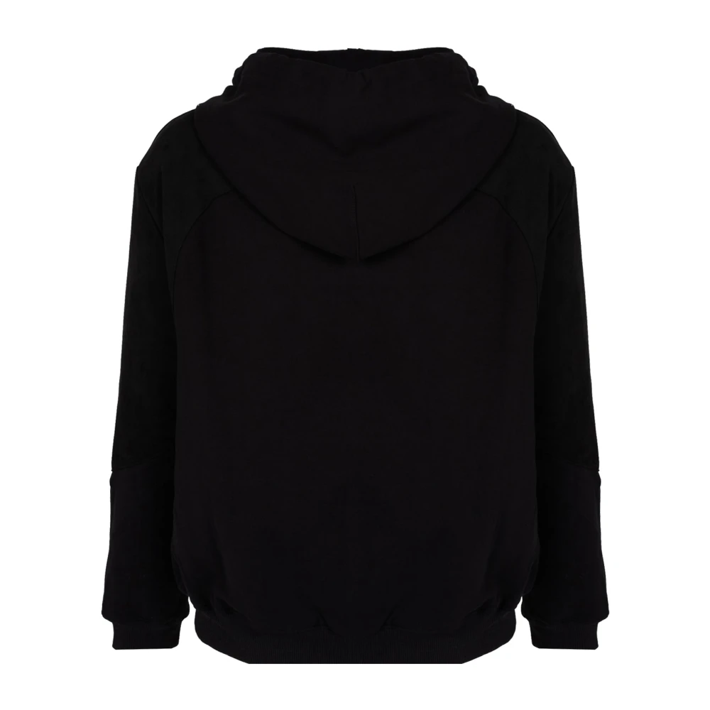 Les Hommes Eenvoudige Hoodie met Verstelbare Capuchon Black Heren