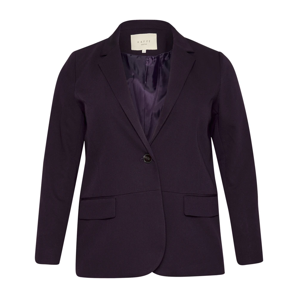 Kaffe Curve Women's Purple Dawn Blazer Jacket With Flap Pockets 2XL