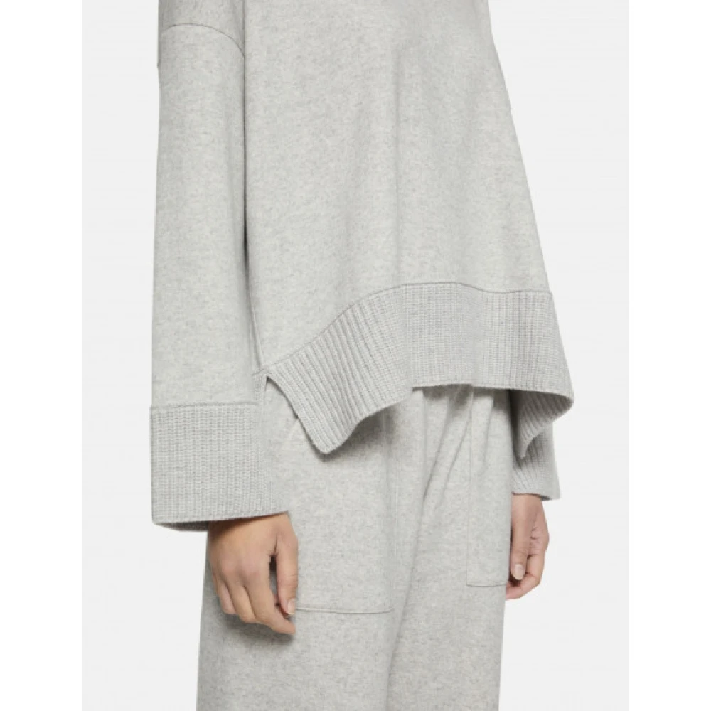 Dondup Oversized Cashmere Blend Rollneck Sweatshirt Gray Dames