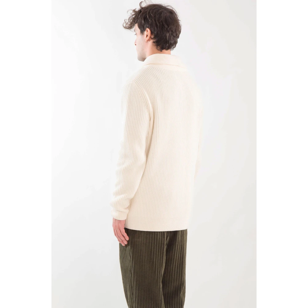 MC2 Saint Barth Gebreide Cardigan met Patches White Heren