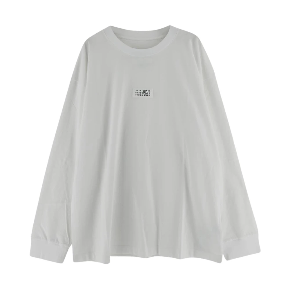 MM6 Maison Margiela Katoenen Logo T-Shirt White Heren