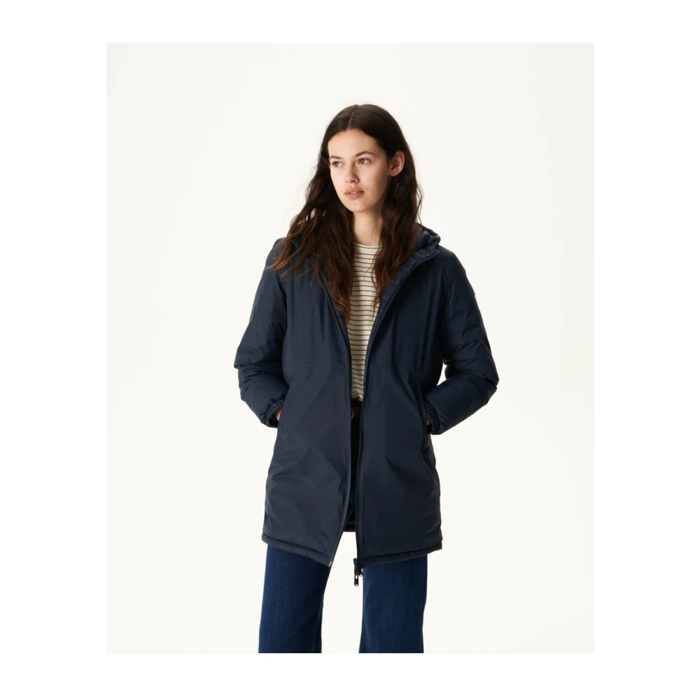 Jott Omkeerbare Lange Donsjas Blauw Blue Dames