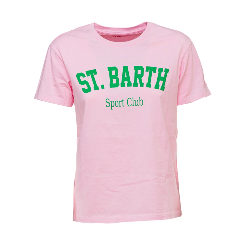 MC2 Saint Barth Dames Katoenen Crew Neck T-Shirt Pink Dames
