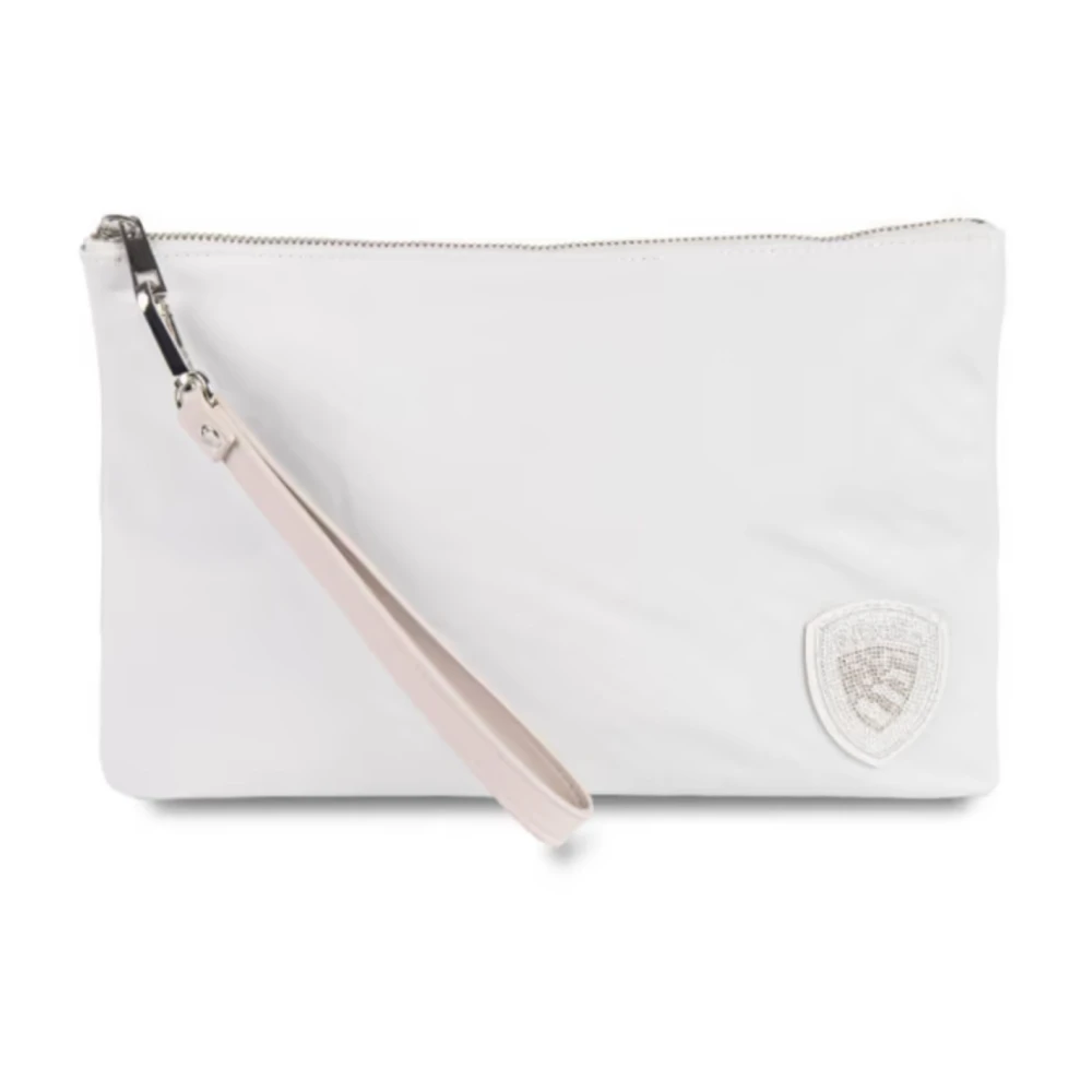 Blauer White Clutches, Female, One Size, Flow Clutch Handbag Synthetic Fabric Ice