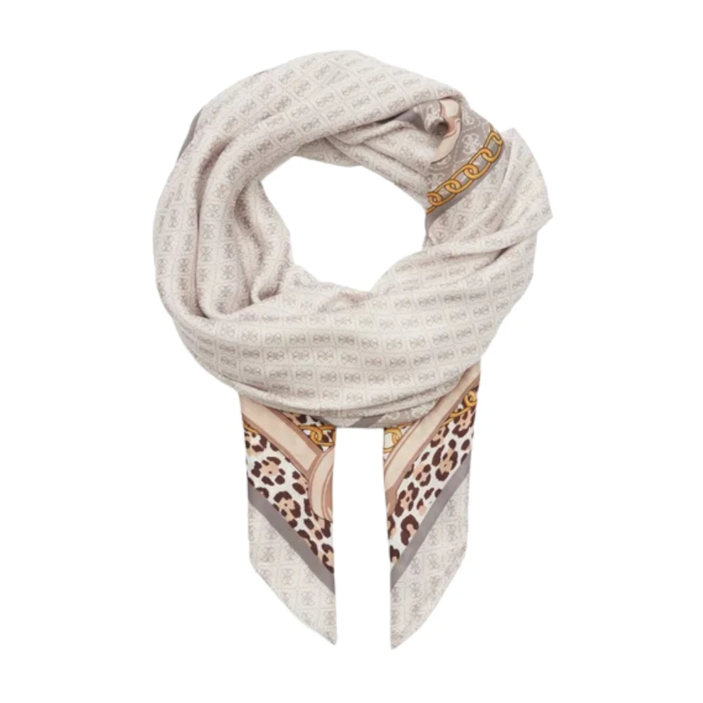 Guess Zijden Sjaal Beige Dames