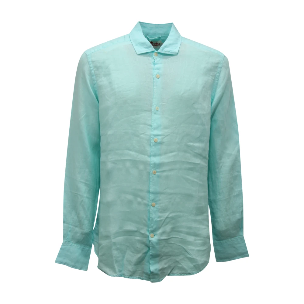 Mc2 Saint Barth Green Casual Shirts, Male, 2XL, Pamplona Linen Shirt