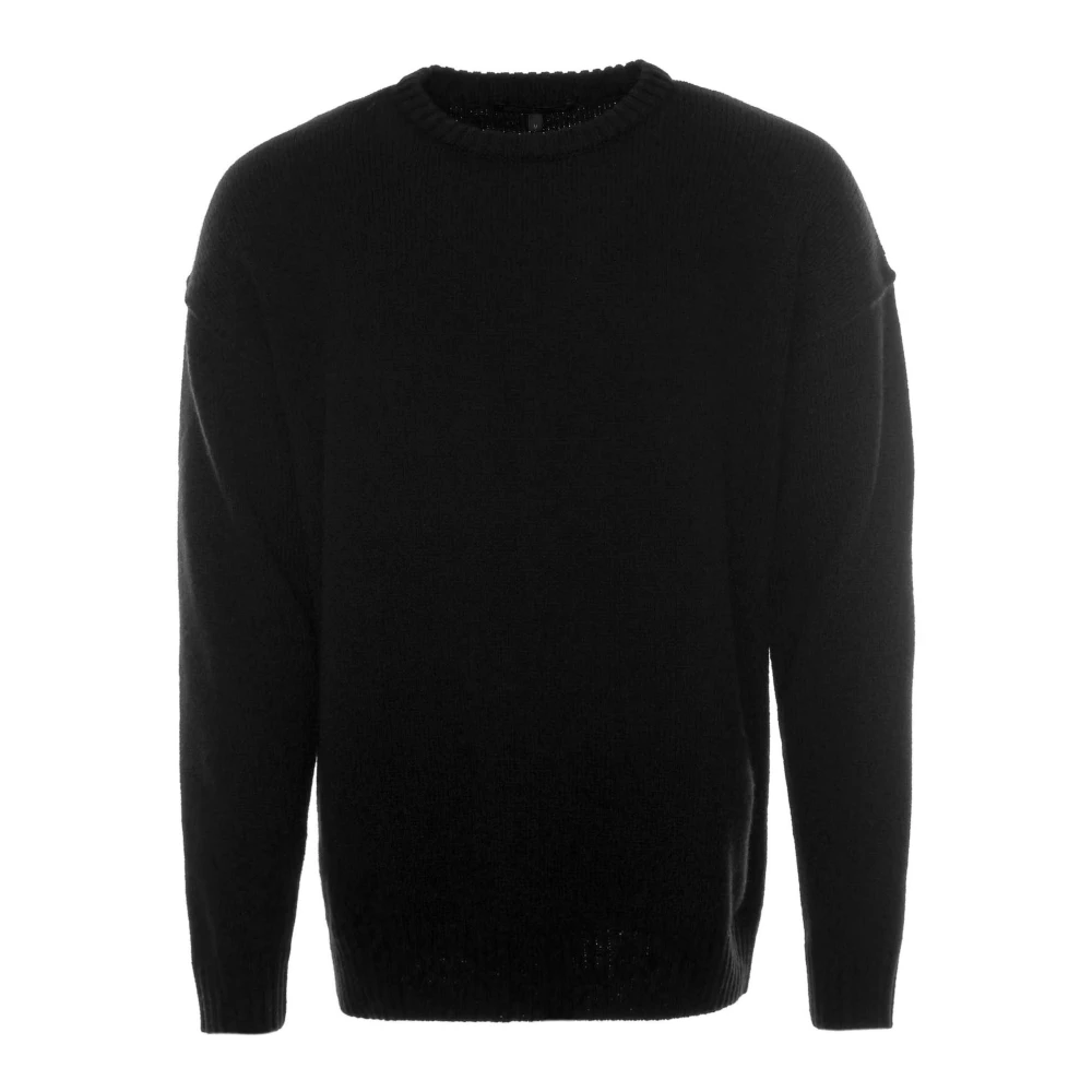 drykorn Alpaca Gebreide Trui met Ronde Hals Black Heren
