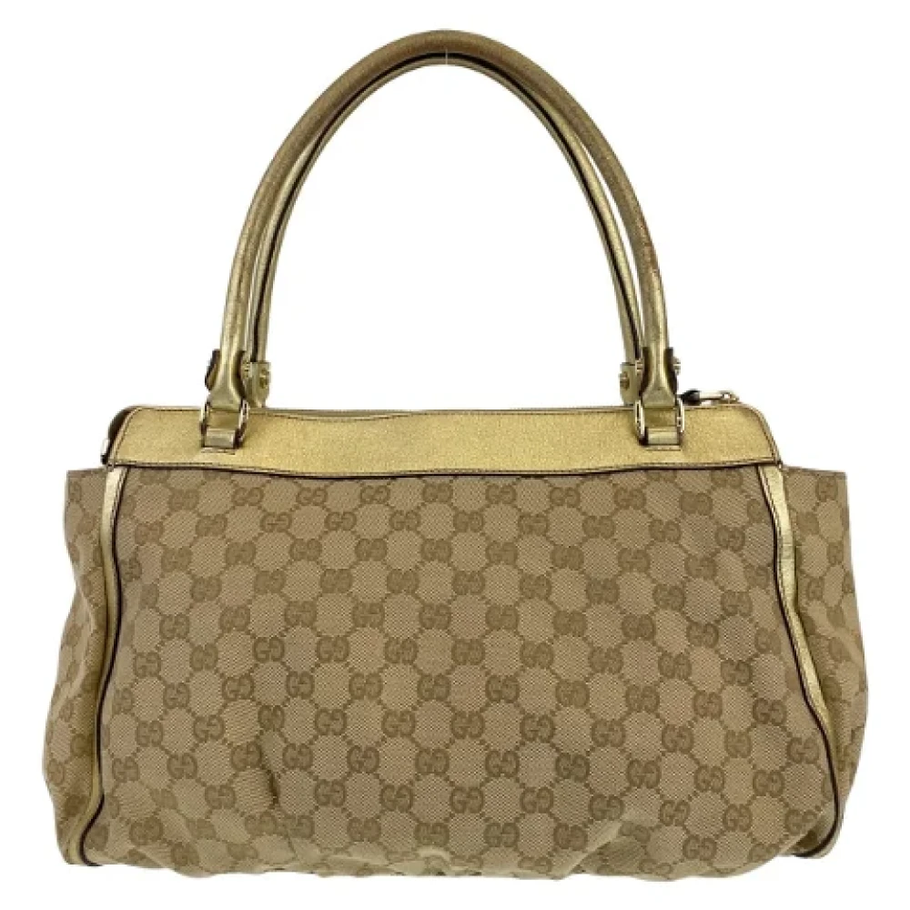 Gucci Vintage Pre-owned Canvas handbags Beige Dames