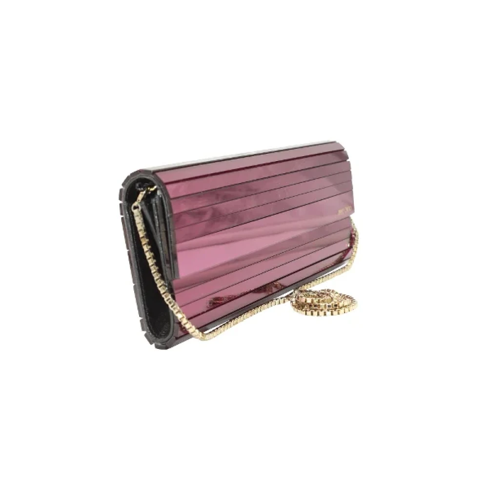 Jimmy Choo Pre-owned Fabric clutches Pink Dames