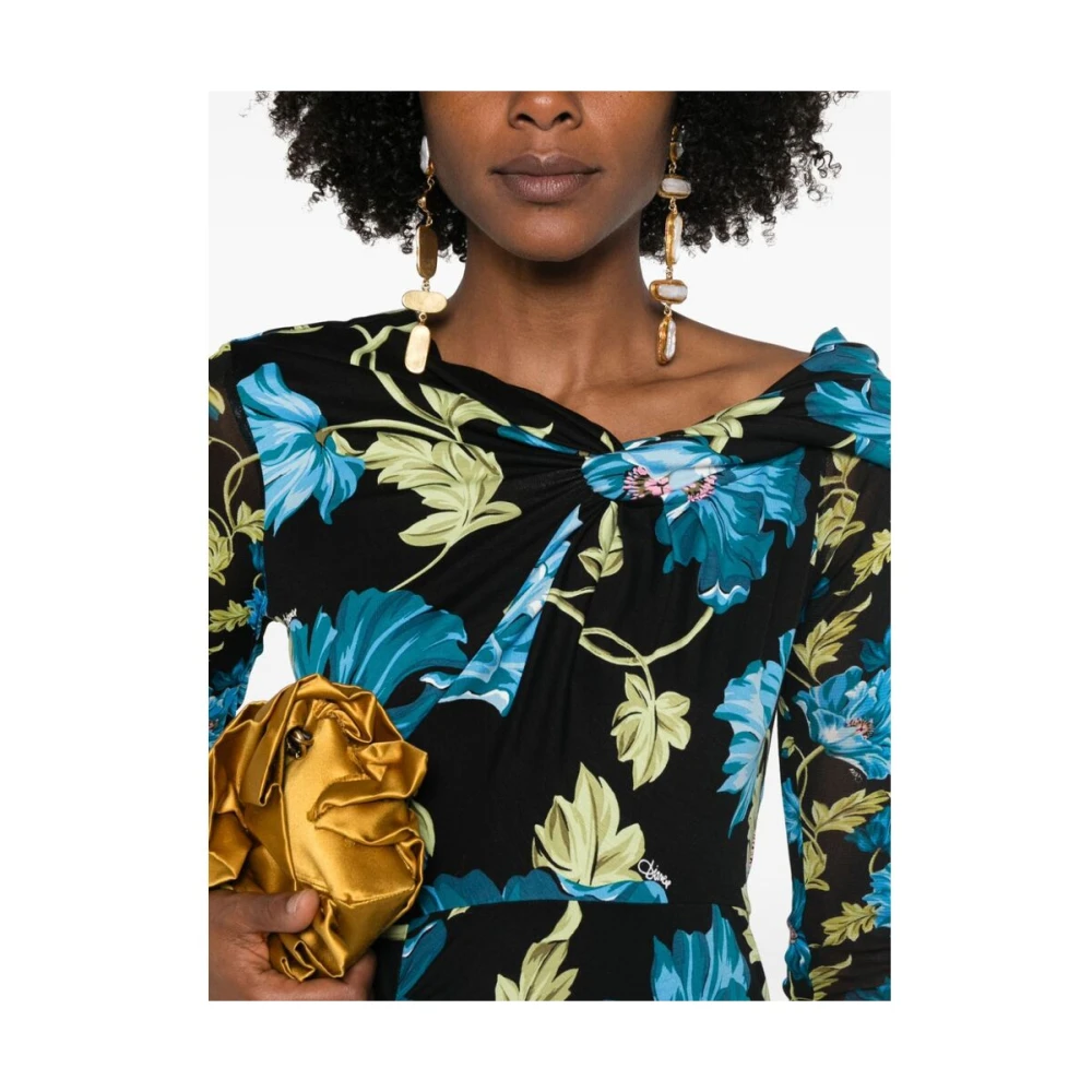 Diane Von Furstenberg Bloemenprint One-Shoulder Pencil Jurk Multicolor Dames
