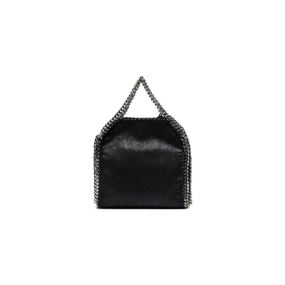 Stella Mccartney Chique Zwarte Whipstitch Kleine Tote Black Dames