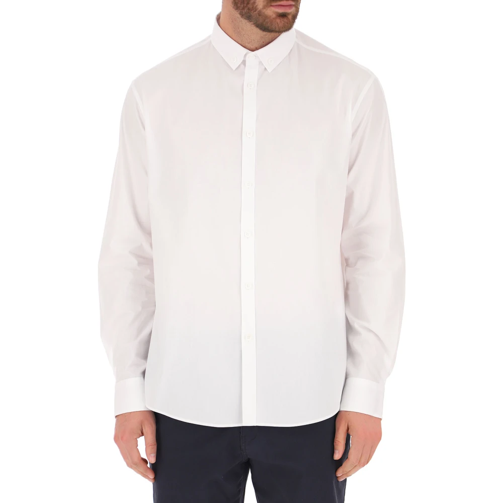 Moschino Witte Katoenen Maxi Label Shirt White Heren
