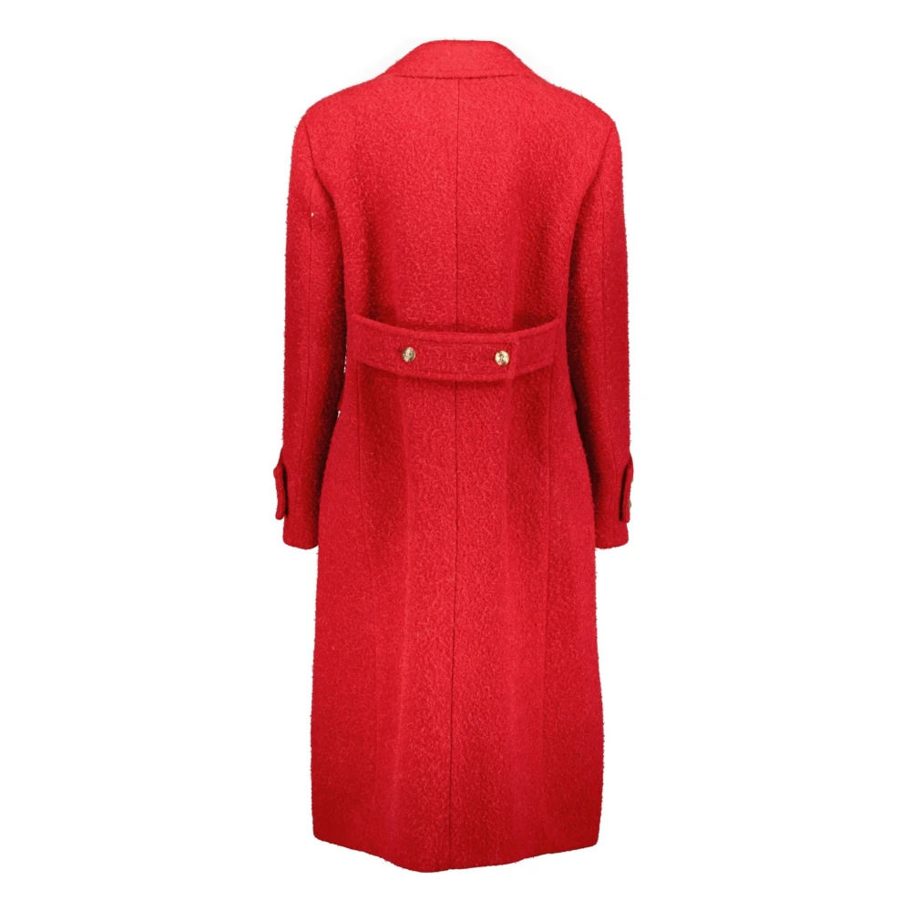 Seafarer Luxe wollen jas met ambachtelijke knopen Red Dames