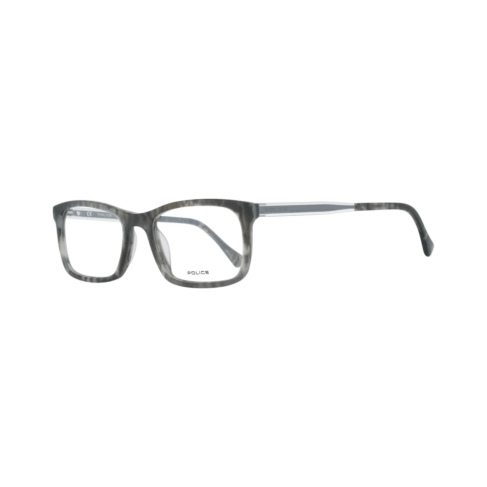 Police Men's Grey Rectangle Plastic Optical Frames
