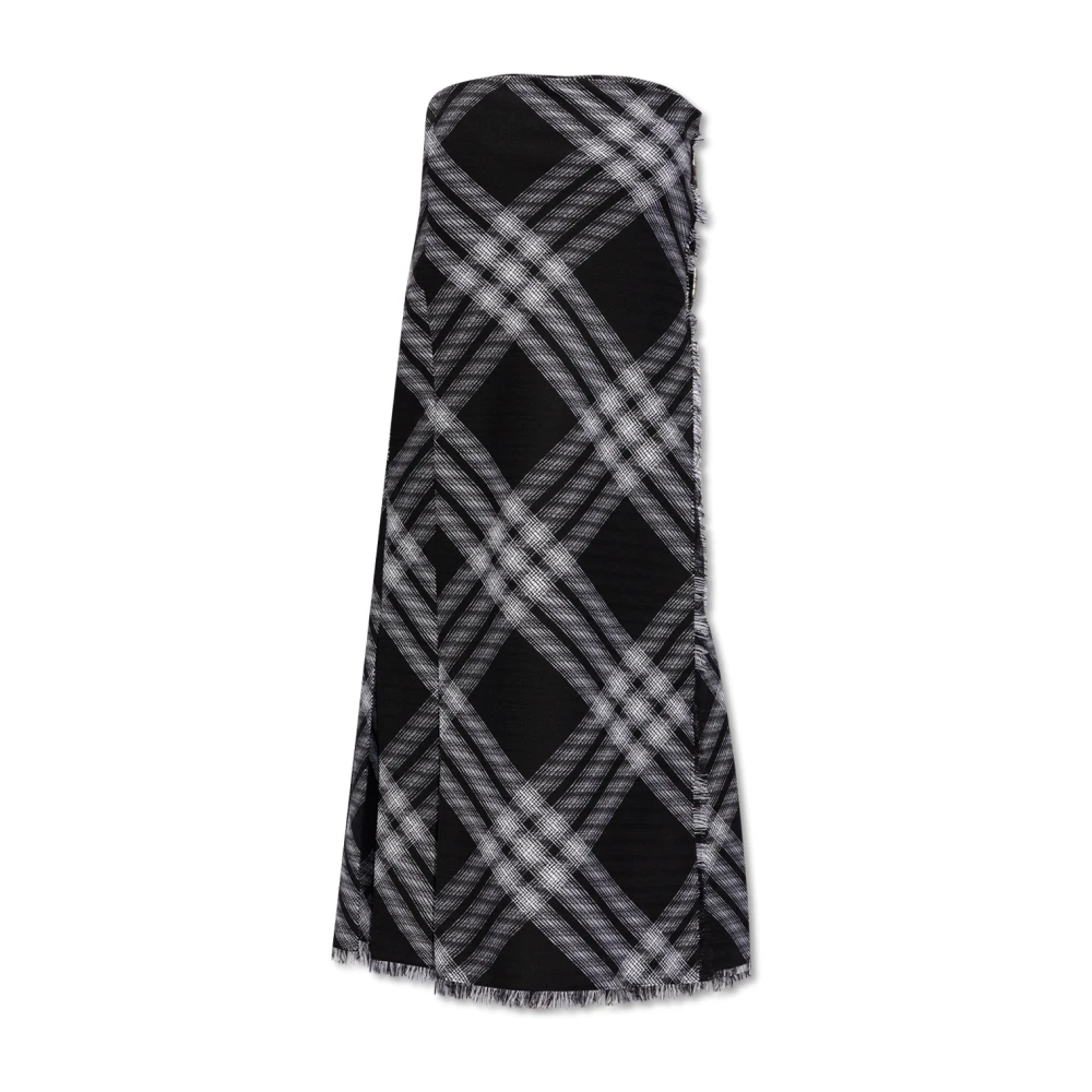 Burberry Women's Black Checked Wrap Minidress - Short Dresses - 2XS - Dresses