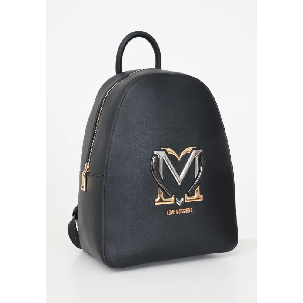 Love Moschino Zwarte damesrugzak met logo Black Dames