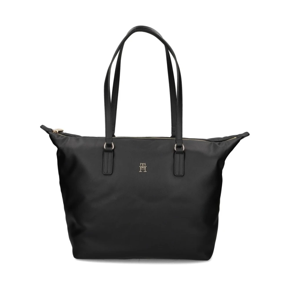 Tommy Hilfiger Zwarte PU leren tas Black Dames