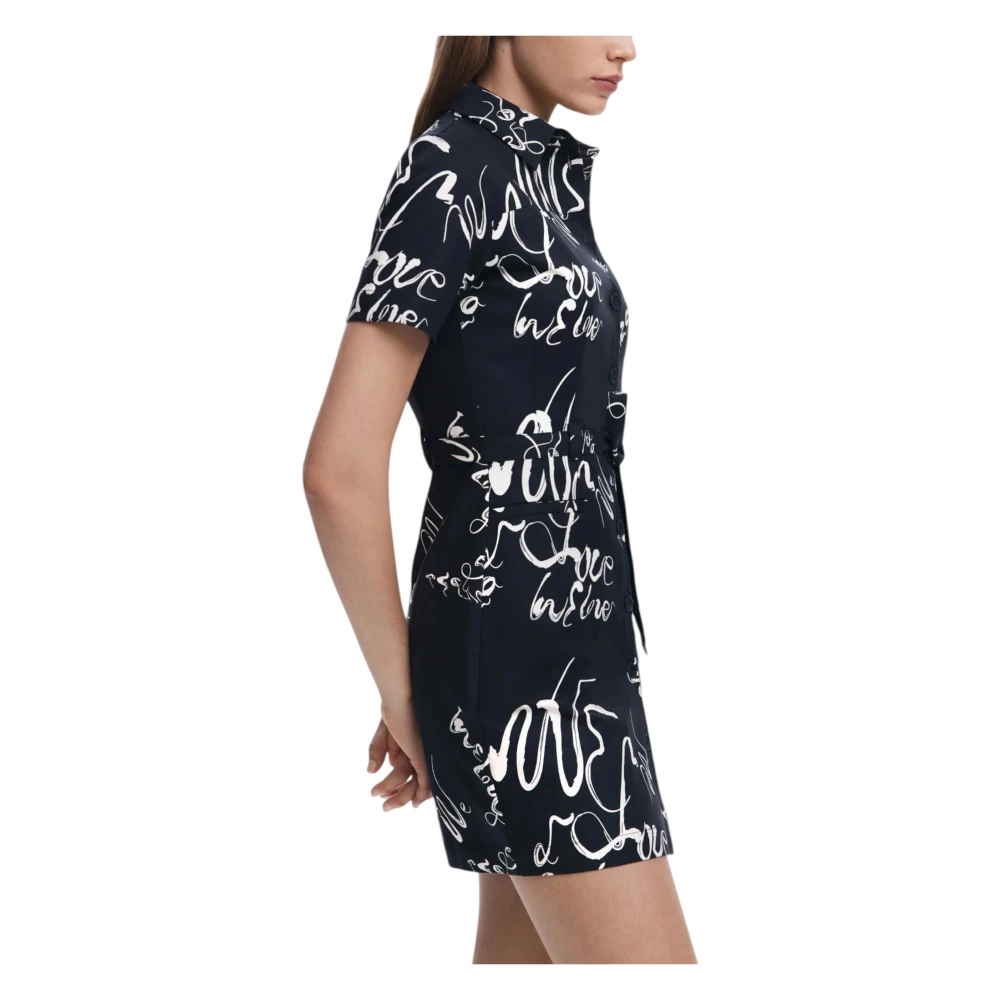 Desigual Lange Jurken Collectie in Katoenmix Black Dames