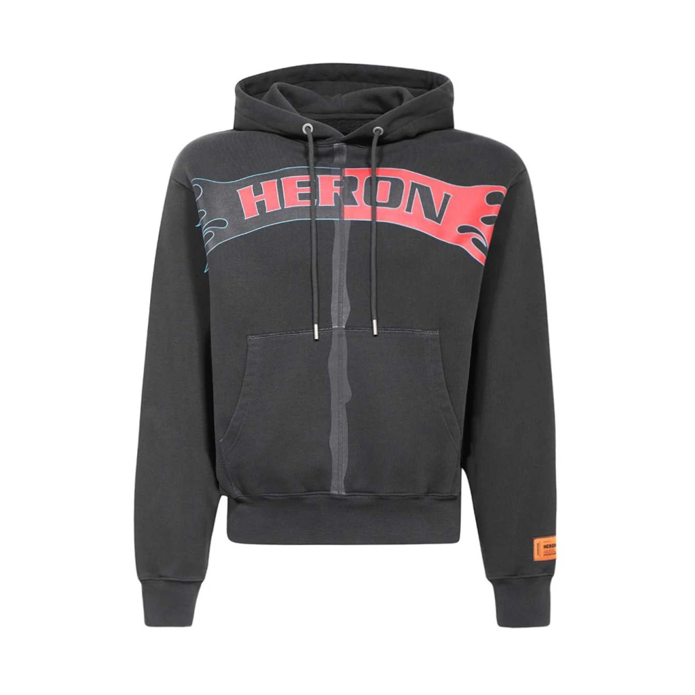 Heron Preston Gedrukte katoenen hoodie Black Heren