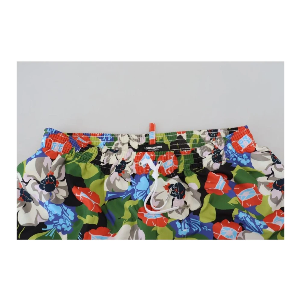 Dolce & Gabbana Bloemen zwemshorts met logo print Multicolor Dames